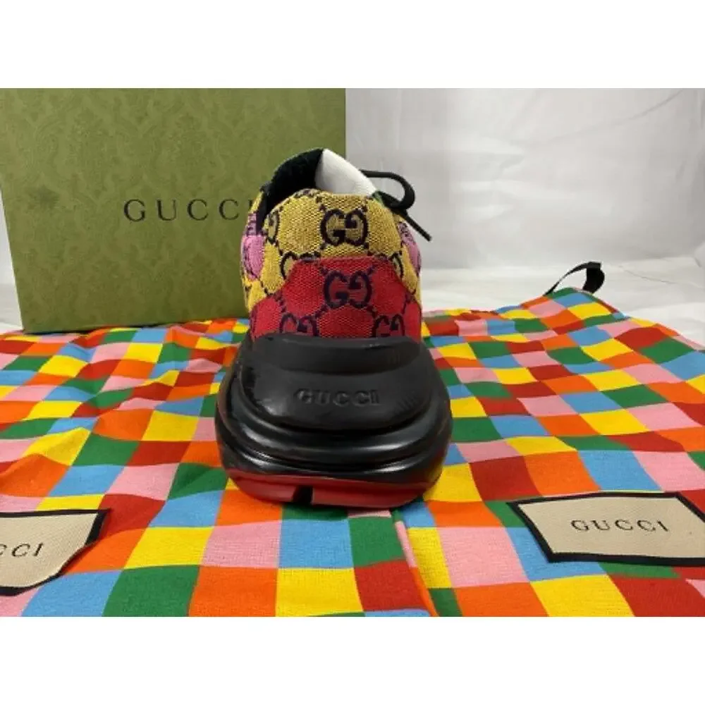 Gucci Rhyton GG Supreme Multicolor Sneakers US Size 8.5 SPB-TS 340691